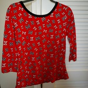 Disney minnie mouse bow top